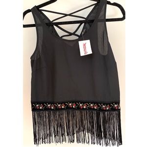 NWT  Fringe Tank top🖤